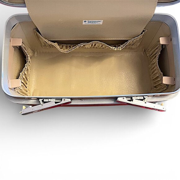 Vintage Samsonite Silhouette Train Hard Case Vanity Travel Bag Luggage w/Key - Picture 7 of 13